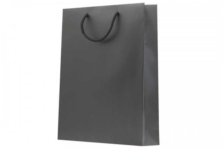 Large Black Boutique Paper Bags Pack 25. Dimensions 315mm(W) x 100mm(G) x 420mm(H). Large Black Boutique Paper Bags Pack 25. Dimensions 315mm(W) x 100mm(G) x 420mm(H).