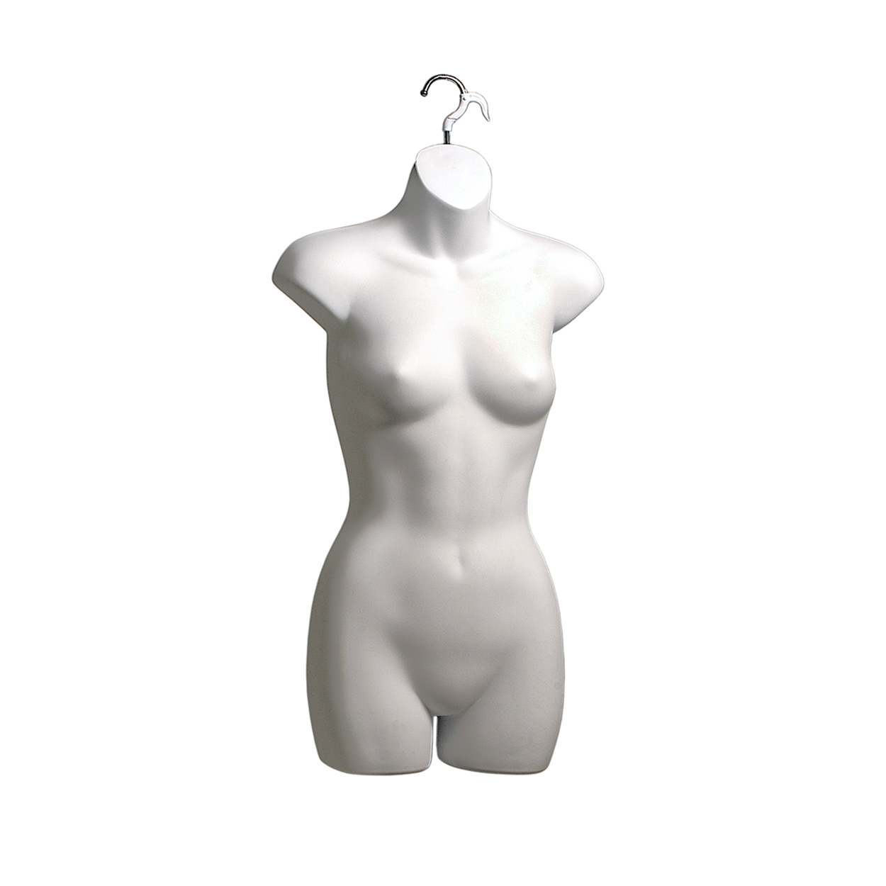White Female Small/Medium Torso With Hanging Hook. Height 770mm White Female Small/Medium Torso With Hanging Hook. Height 770mm