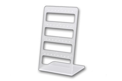 Earring Display Stand Frost Acrylic. Dimensions 100mm(W) x 162mm(H). Holds16 pairs. Earring Display Stand Frost Acrylic. Dimensions 100mm(W) x 162mm(H). Holds16 pairs.