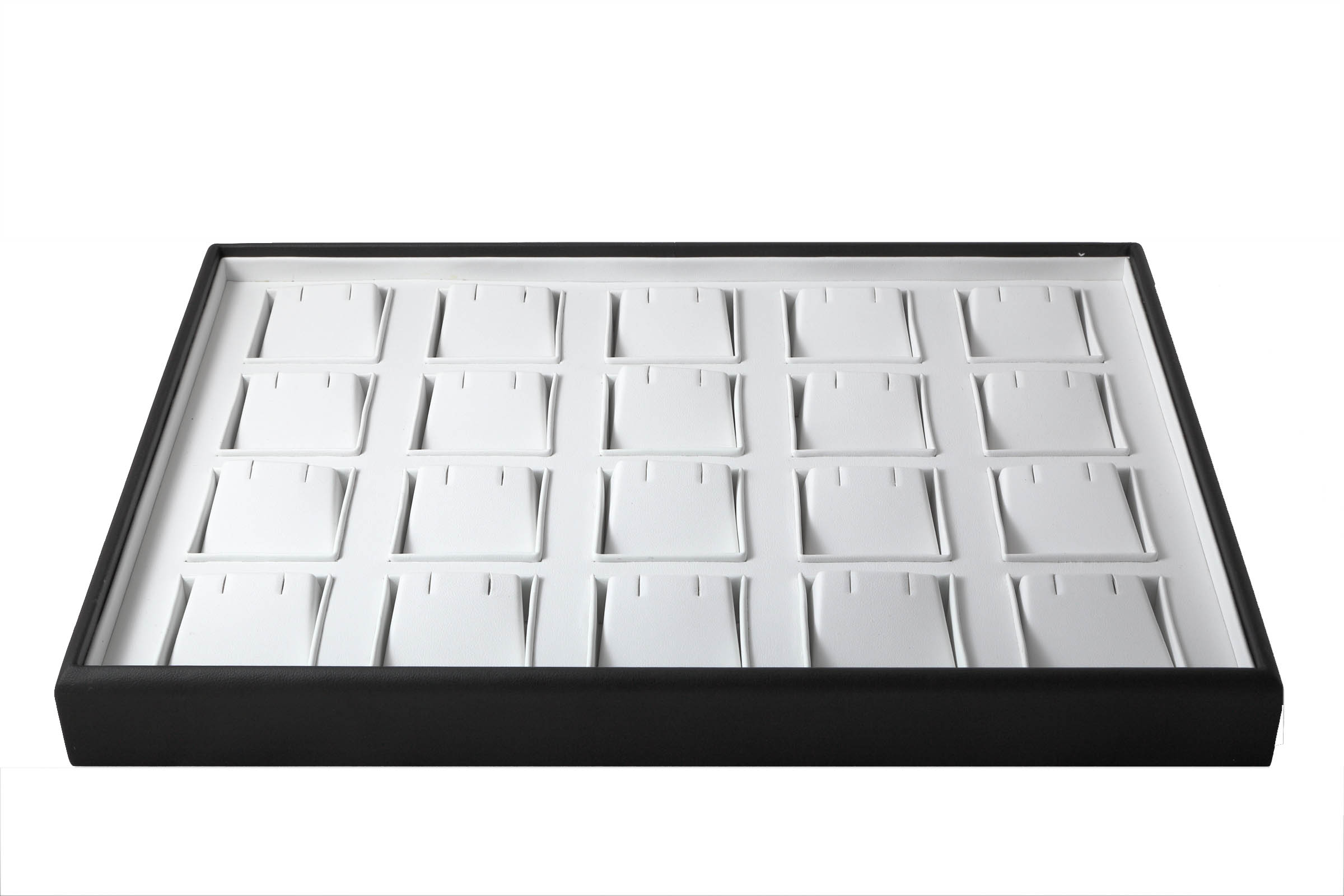 1 x Black and White Premium Soft Padded Earring or Necklace and Pendant Tray. Stackable. Dim 315(w) x 225(d) x 30mm(h). 1 x Black and White Premium Soft Padded Earring or Necklace and Pendant Tray. Stackable. Dim 315(w) x 225(d) x 30mm(h).
