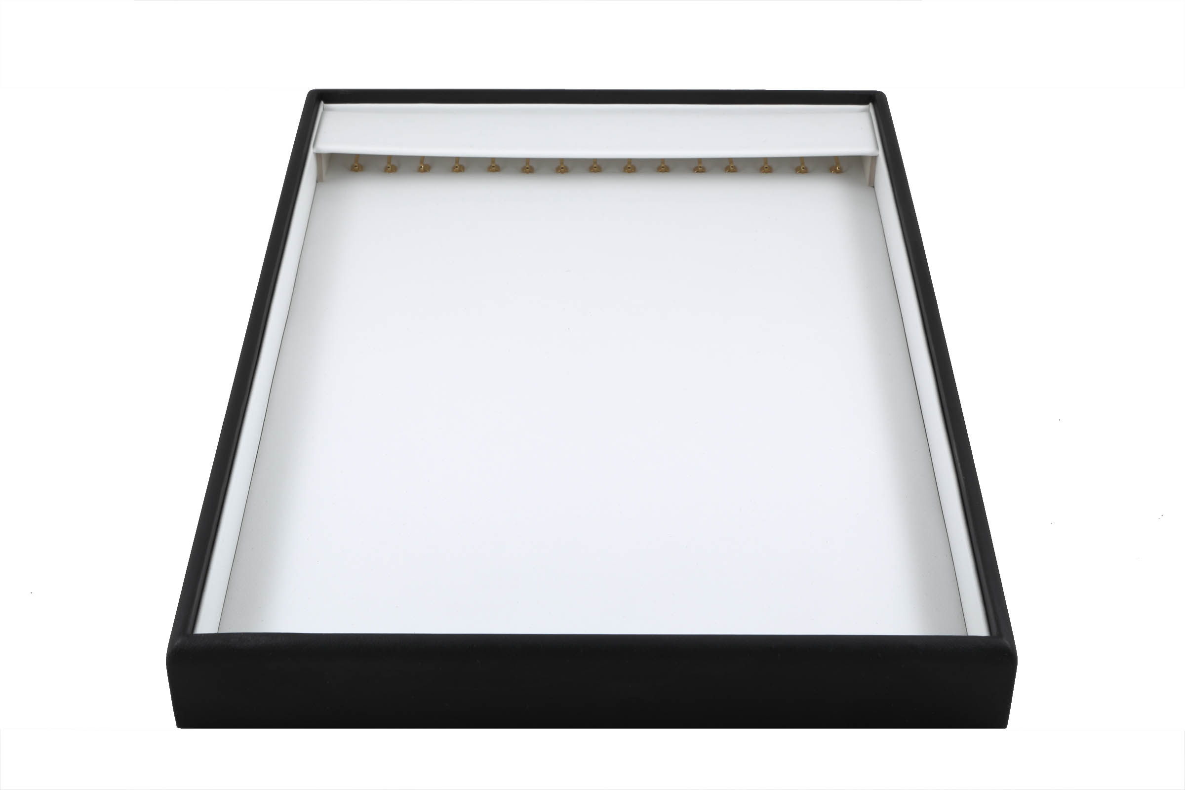 1 x Black and White Premium Soft Padded Leatherette Necklace or Bracelet Display Tray. Stackable. Dim 315(w) x 225(d) x 30mm(h). 1 x Black and White Premium Soft Padded Leatherette Necklace or Bracelet Display Tray. Stackable. Dim 315(w) x 225(d) x 30mm(h).