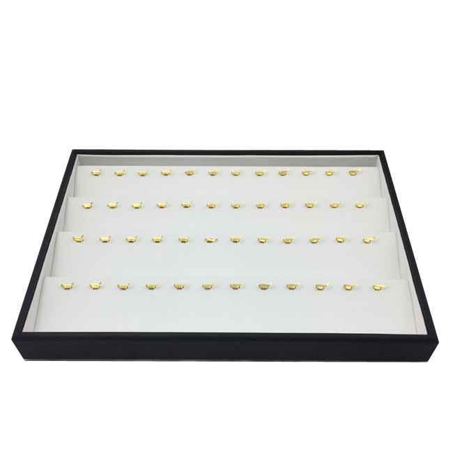 1 x Black and White Premium Soft Padded Leatherette Pendant Display Tray. Holds 48. Stackable. Dim 315(w) x 225(d) x 40mm(h). 1 x Black and White Premium Soft Padded Leatherette Pendant Display Tray. Holds 48. Stackable. Dim 315(w) x 225(d) x 40mm(h).