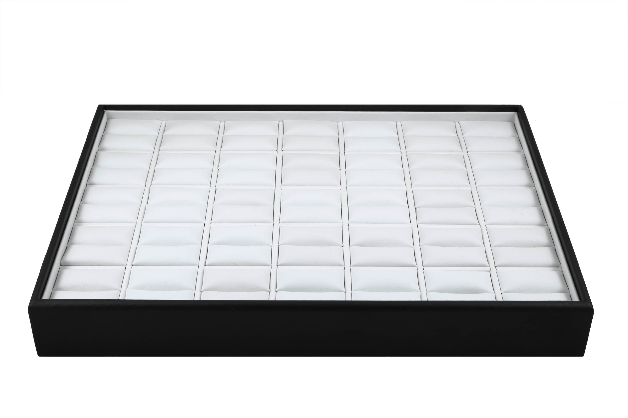 1 x Black and White Premium Soft Padded Leatherette Ring Display Tray. Stackable. Dim 315(w) x 225(d) x 45mm(h). 1 x Black and White Premium Soft Padded Leatherette Ring Display Tray. Stackable. Dim 315(w) x 225(d) x 45mm(h).