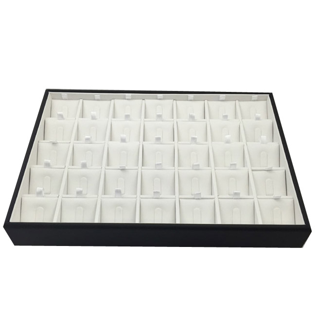 1 x Black and White Premium Soft Padded Leatherette Ring Display Tray With removable Inserts. Stackable. Dim 315(w) x 225(d) x 4 1 x Black and White Premium Soft Padded Leatherette Ring Display Tray With removable Inserts. Stackable. Dim 315(w) x 225(d) x 4