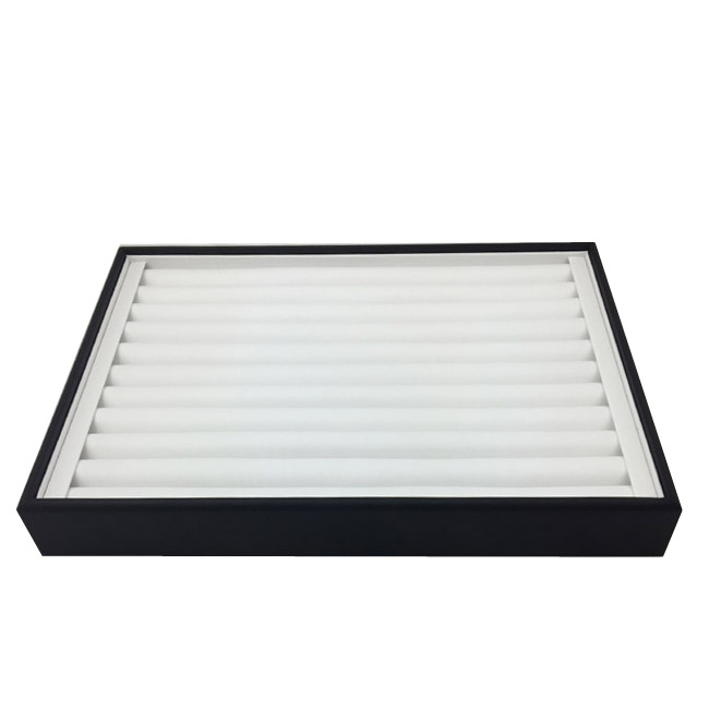 1 x Black and white Premium Soft Padded Leatherette Ring Display Tray. Stackable. Dim 315(w) x 225(d) x 40mm(h). 1 x Black and white Premium Soft Padded Leatherette Ring Display Tray. Stackable. Dim 315(w) x 225(d) x 40mm(h).