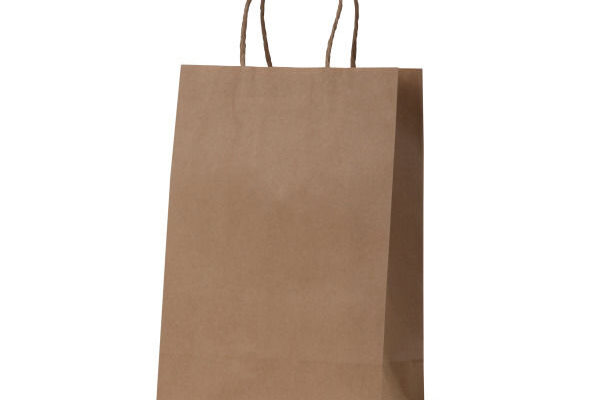 Carton of 250 medium Brown Kraft Paper Bags. Dim 290mm (High) x 200mm (Wide) + 100mm (Gusset)