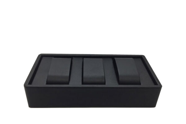 Black Leatherette Bangle or Watch Display Stand. Dim 180 x 90 x 38mm.