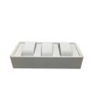 White Leatherette Bangle or Watch Display Stand. Dim 180 x 90 x 38mm.