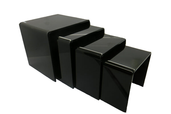 Black quality Duty Acrylic Riser 4 piece set. Height 105mm x Width 105mm.