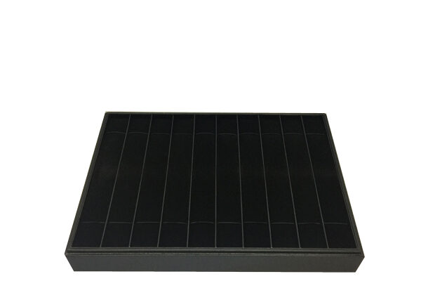 A-SERIES Black leatherette/Velvet Stackable Bracelet Display Tray. Holds 10. Dim 255 x 355 x 48mm