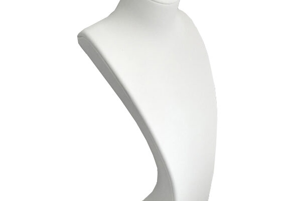 EXTRA-LARGE ELEGANT WHITE NECKLACE DISPLAY BUST. HEIGHT 400MM