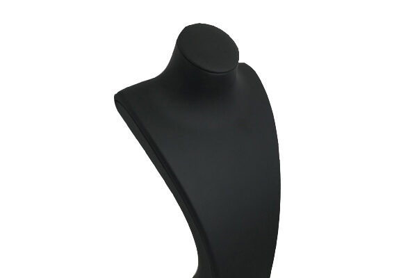 LARGE ELEGANT BLACK NECKLACE DISPLAY BUST. HEIGHT 310MM