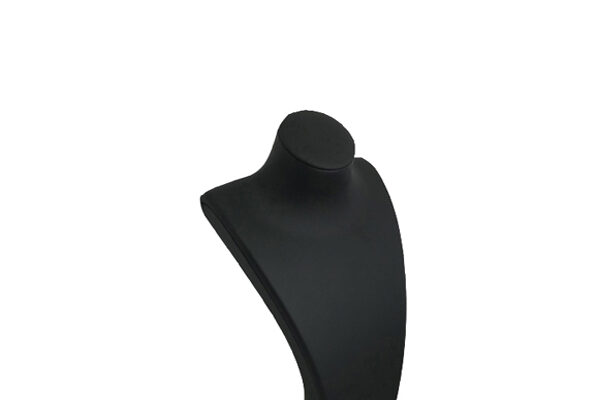 MEDIUM ELEGANT BLACK NECKLACE DISPLAY BUST. HEIGHT 260MM