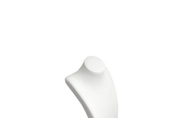SMALL ELEGANT WHITE NECKLACE DISPLAY BUST. HEIGHT 190MM