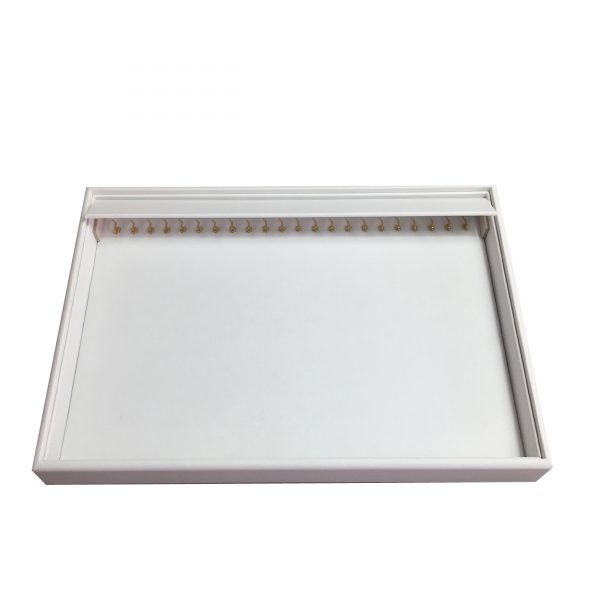C-SERIES White Premium Soft Padded Leatherette Bracelet Display Tray. Stackable. Dim 315(w) x 225(d) x 40