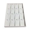 C-SERIES White Premium Soft Padded Leatherette Earring, Necklace and Pendant Tray. 16 Compartments. Stackable.