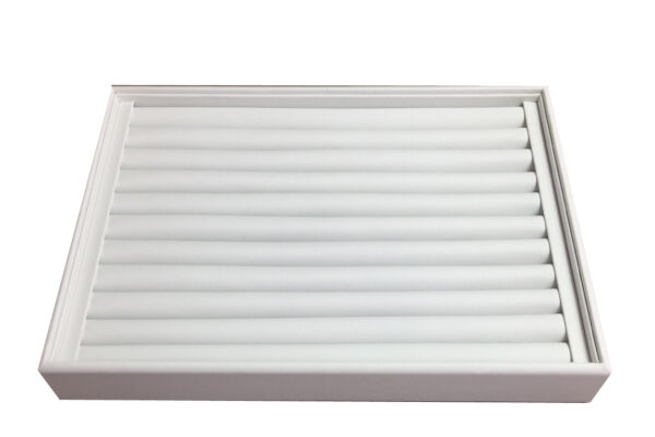 C-SERIES White Premium Soft Padded Leatherette Ring Display Tray. Stackable. Dim 315(w) x 225(d) x 40mm(h)