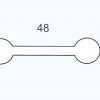 500 Longer Strong Dumbell Adhesive Lables For Rings In (White) 48mmX11mm. Extra Length For Chunky Items.