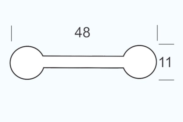 500 Longer Strong Dumbell Adhesive Lables For Rings In (White) 48mmX11mm. Extra Length For Chunky Items.