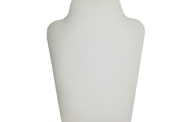 Large White Leatherette Collapsible necklace display stand. Height 300mm