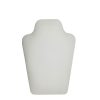 Small White Leatherette Collapsible necklace display stand. Height 230mm