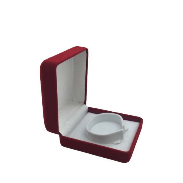 1 x Red Flock Bangle or Watch Gift Boxes. Dim 92(w) x 92(d) x 40mm(h). Sold Individually