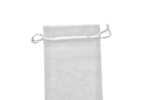 White Organza Bags (H-Series). Pack of 100. Dim 7cm(w) x 9.5cm(h)