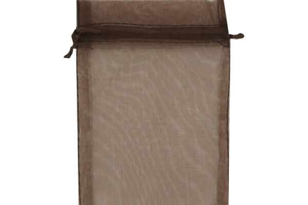 X100 (NEW H-SERIES) BROWN ORGANZA BAGS. PACK OF 100. DIM 9CM(W) X 13CM(H)