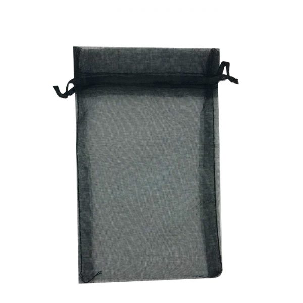 Black Organza Bags (H-Series). Pack of 100. Dim 9cm(w) x 13cm(h)