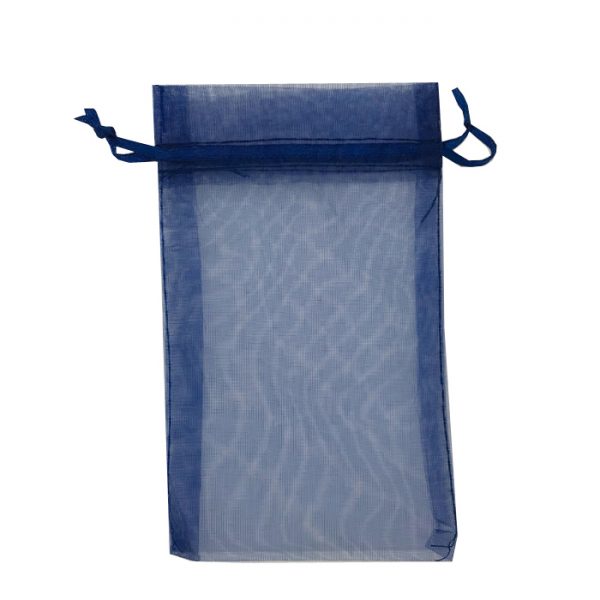 X100 (NEW H-SERIES) NAVY BLUE ORGANZA BAGS. PACK OF 100. DIM 9CM(W) X 13CM(H)