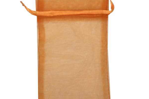 Orange Organza Bags (H-Series). Pack of 100. Dim 9cm(w) x 13cm(h)