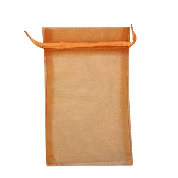 Orange Organza Bags (H-Series). Pack of 100. Dim 9cm(w) x 13cm(h)