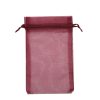 X100 (NEW H-series) Burgundy Red Organza Bags. Pack of 100. Dim 9cm(w) x 13cm(h)