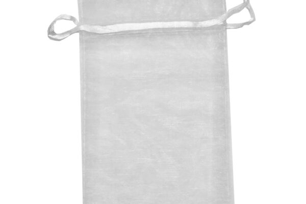 White Organza Bags (H-Series). Pack of 100. Dim 9cm(w) x 13cm(h)