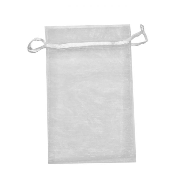 White Organza Bags (H-Series). Pack of 100. Dim 9cm(w) x 13cm(h)
