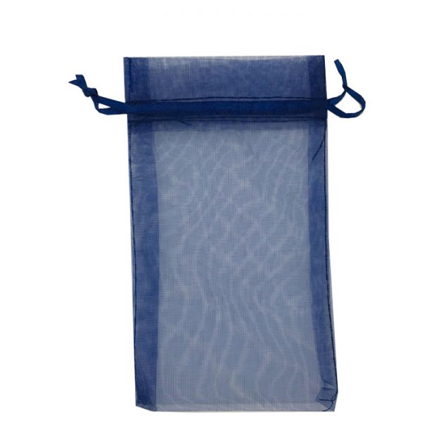 X100 (NEW H-SERIES) NAVY BLUE ORGANZA BAGS. PACK OF 100. Dim 11cm(w) x 16cm(h)