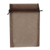 X100 (NEW H-SERIES) BROWN ORGANZA BAGS. PACK OF 100. Dim 15cm(w) x 20cm(h)