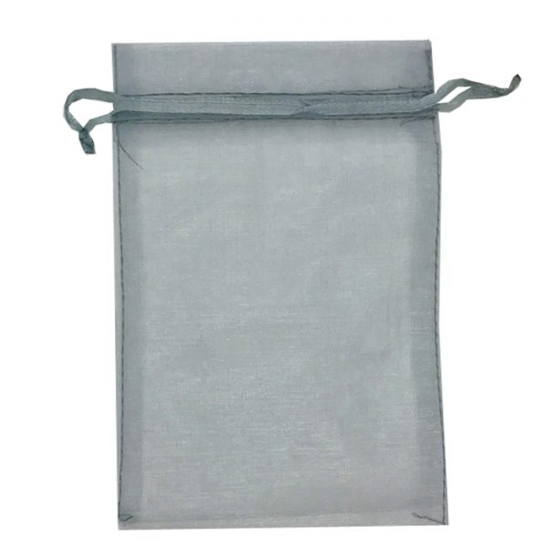 Silver Organza Bags (H-Series). Pack of 100. Dim 14.5cm(w) x 20cm(h)