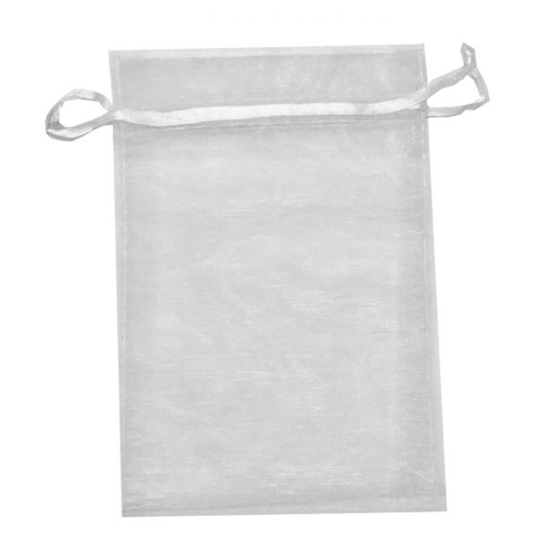 White Organza Bags (H-Series). Pack of 100. Dim 14.5cm(w) x 20cm(h)