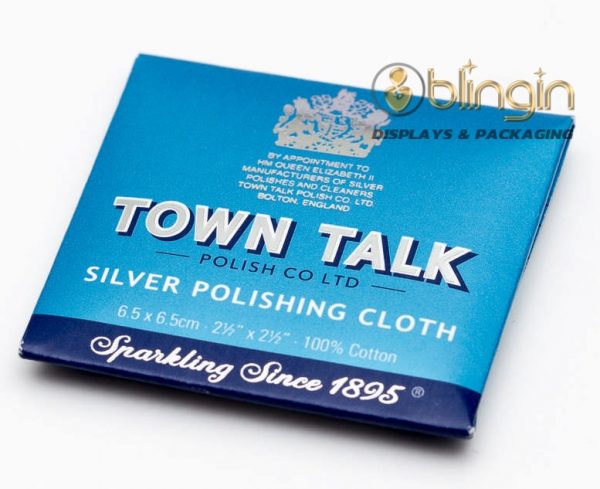 50 PACK OF DINKY SIZE TOWN TALK INSTANT USE - ORIGINAL SILVER CLOTH 6.5 x 6.5CM. FOR SILVER AND STAINLESS STEEL WATCHES - Image 2