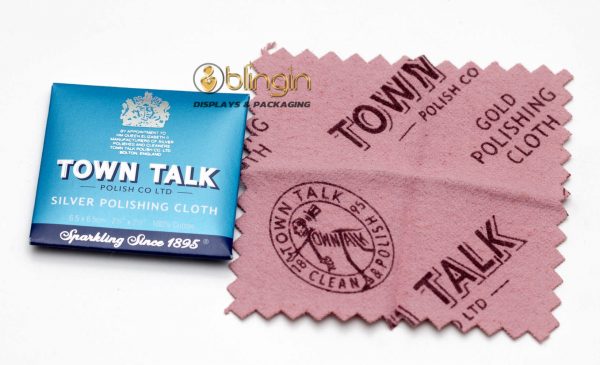 DINKY SIZE SILVER POLISHING CLOTH BY MR TOWN TALK- 6.5X6.5CM