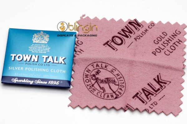 DINKY SIZE SILVER POLISHING CLOTH BY MR TOWN TALK- 6.5X6.5CM