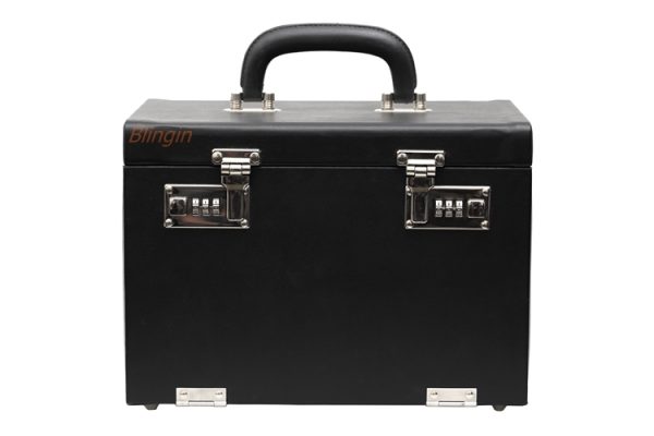 Jewellery Display Suitcase with Compartment Trays. Lockable pin code.