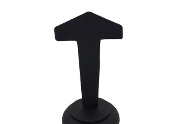 Premium Black Leatherette Earring Display. Height 95mm