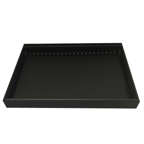 C-SERIES Black Premium Soft Padded Leatherette Necklace Display Tray. Stackable. Dim 315(w) x 225(d) x 4
