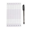 white Quality Adhesive Rectangular Jewellery tags with tear proof tail. Pack of 500. Dimension 16 W x 11mm H. PLUS PEN.