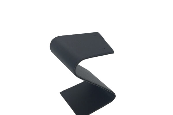Black "S" Shape Leatherette Earring Display. Height 70mm