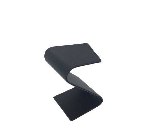 Black "S" Shape Leatherette Earring Display. Height 70mm