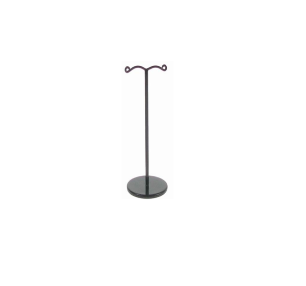 Large Black Heavy Duty Metal Earring Display. Dimensions 135mm(H) and 40mm(Diameter).