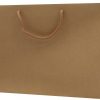 Box of 100 Large Brown Boutique Paper Bags. Dimensions 380mm(W) x 120mm(G) x 270mm(H).